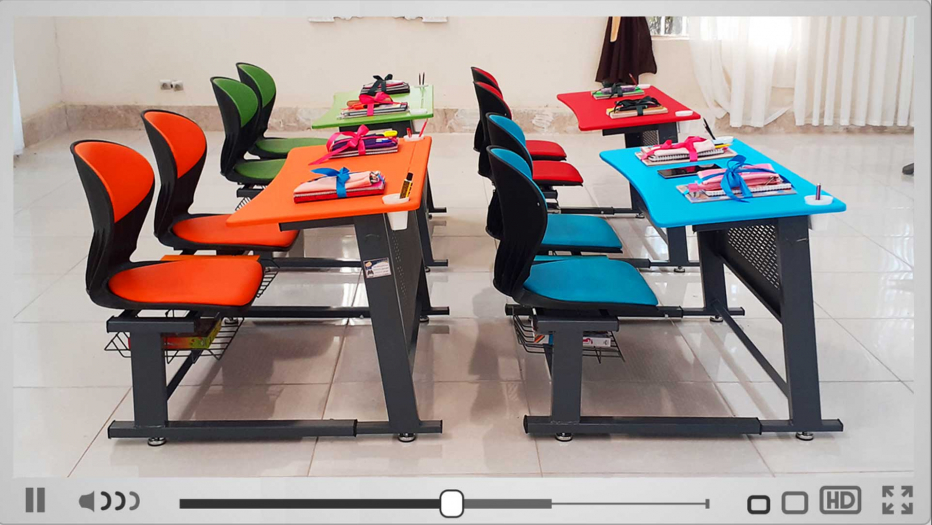 پروژه میز و صندلی دو نفره دانش آموزی مدل ساینا